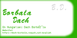 borbala dach business card